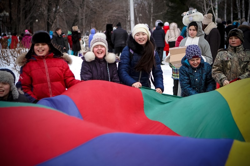 Ледовый городок на Новособорной