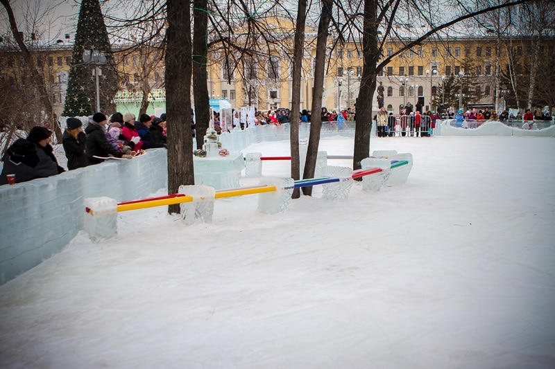 Ледовый городок на Новособорной