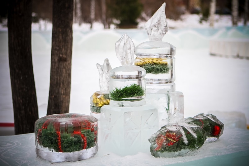 Ледовый городок на Новособорной