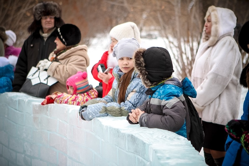 Ледовый городок на Новособорной