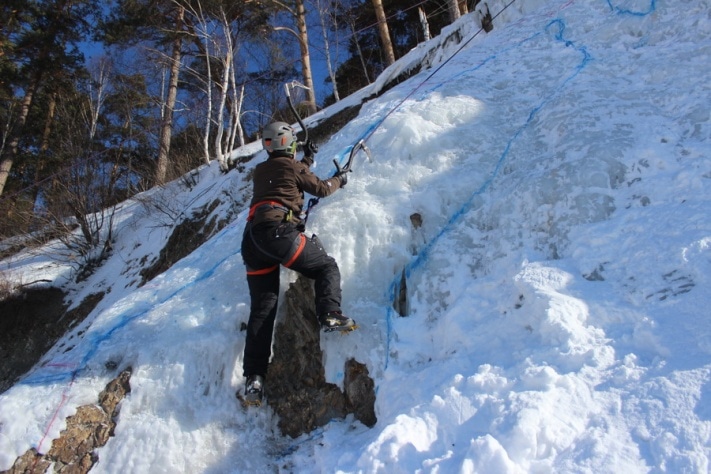 Чемпионат и первенство Томской области по ледолазанию