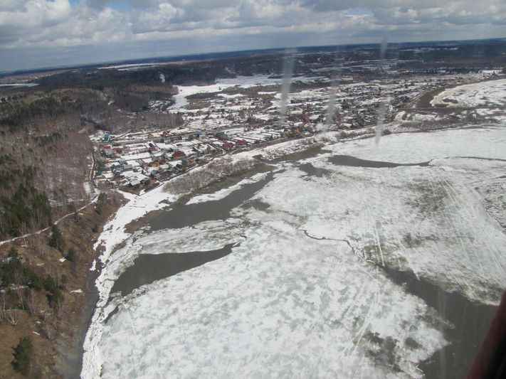 Облет Томь ледоход паводок 2015