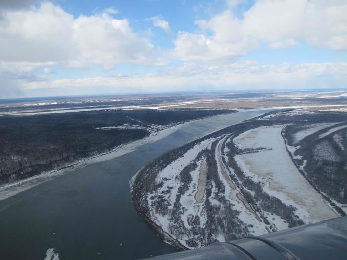 Облет Томь ледоход паводок 2015