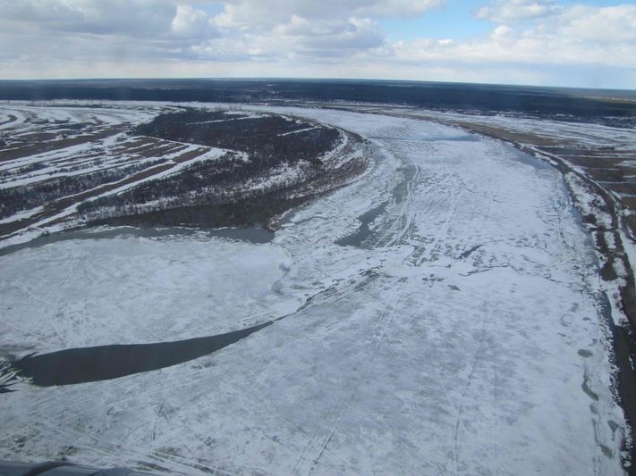 Облет Томь ледоход паводок 2015