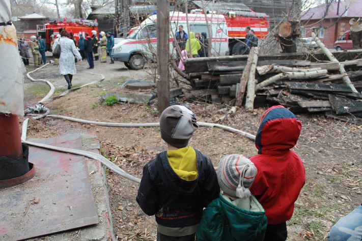 Пожар спасли 5 человек Томск