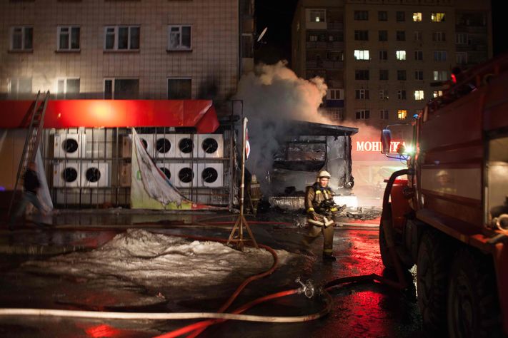 Пожар в Стрежевом