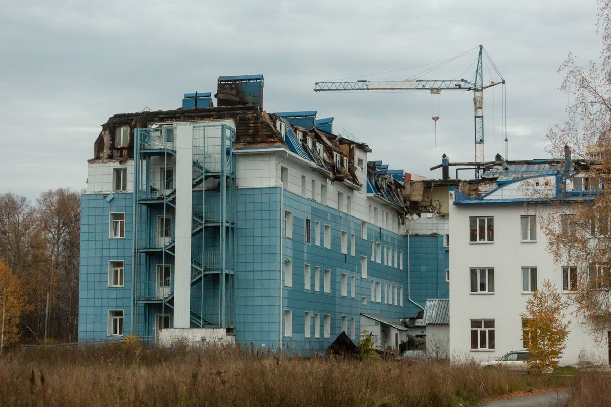 Происшествия, Томские новости, пожар погорельцы восстановление дома В Томске на Вавилова, 10 восстановили половину несущих конструкций
