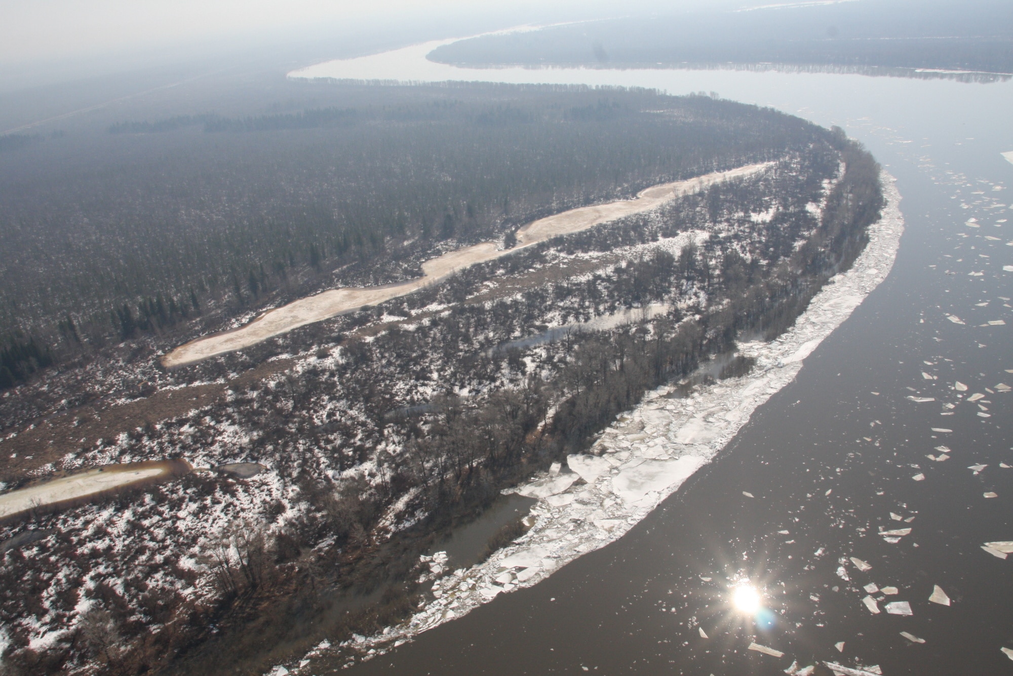 Паводок, Томские новости, Обь ледоход паводок движение ледовых масс затопило подтопило Ледоход на Оби начался в Томской области
