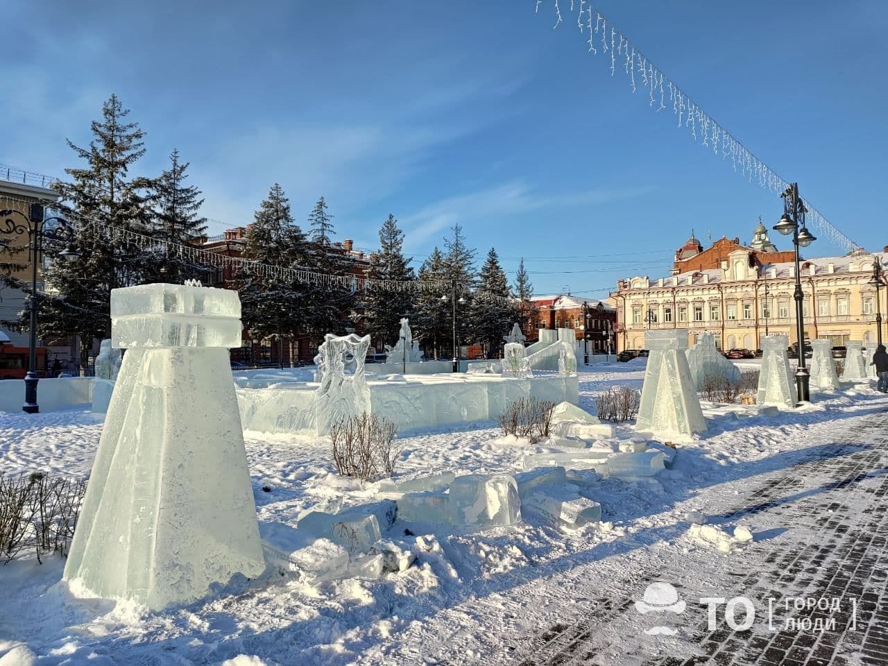 Городское благоустройство, Новый год ❄, Томские новости, ледовые городки лед новый год новогоднее настроение Ледовые городки Томска готовы на 90%