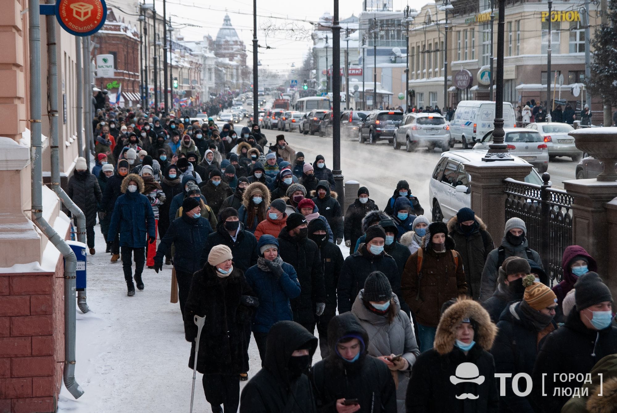 Власть, Город, Политика, События, Фото недели, Навальный томск шествие митинг фадеева задержание массовое участие 23 января: Как в Томске проходила акция в поддержку Навального