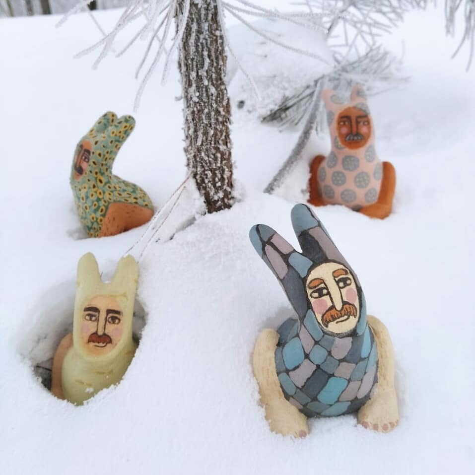 Креативный город, Томские новости, керамика в томске новости интересное сувениры Томичка делает удивительных усатых зайцев из керамики