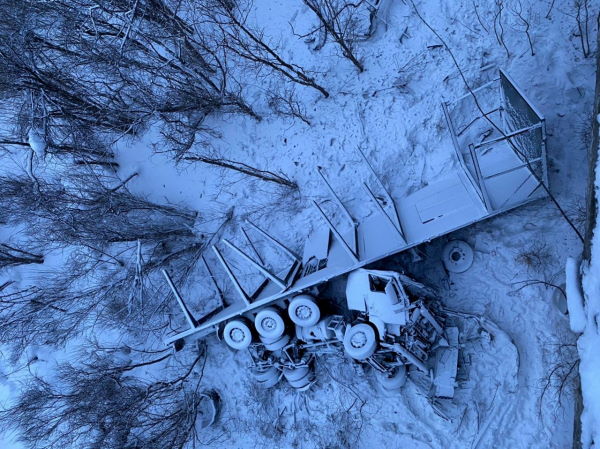 Происшествия, Томские новости, авария ДТП врезались пострадали сводка жесть Томска В Томской области грузовик упал с моста, водитель погиб