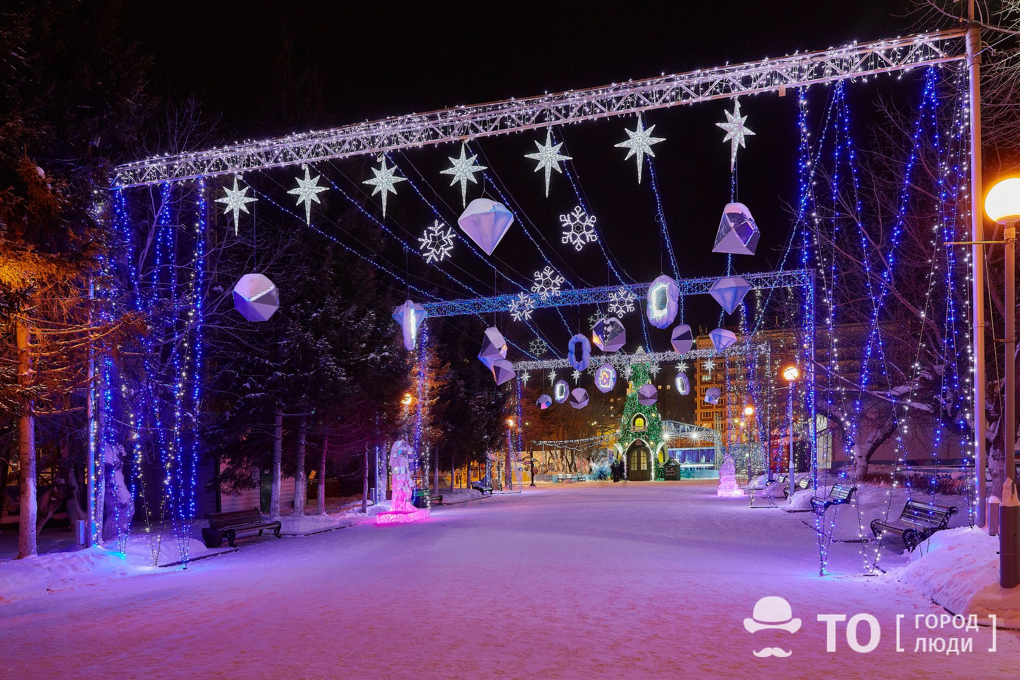 Новый год ❄, Томские новости, новый год дед мороз праздники иллюминация зажгли елку включили подсветку Через две недели в Томске включат праздничную иллюминацию