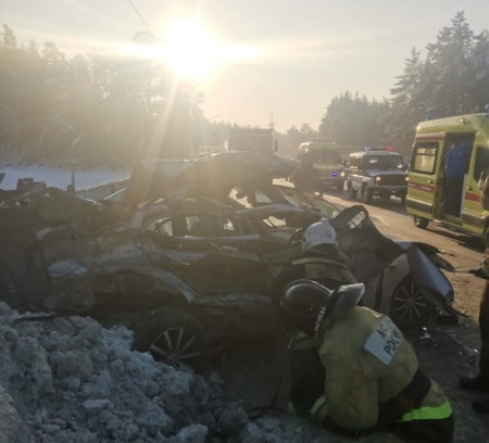Происшествия, Томские новости, авария дтп под Северском врезались пострадали сводка происшествий дорожная обстановка Nissan и Scania столкнулись на трассе под Томском