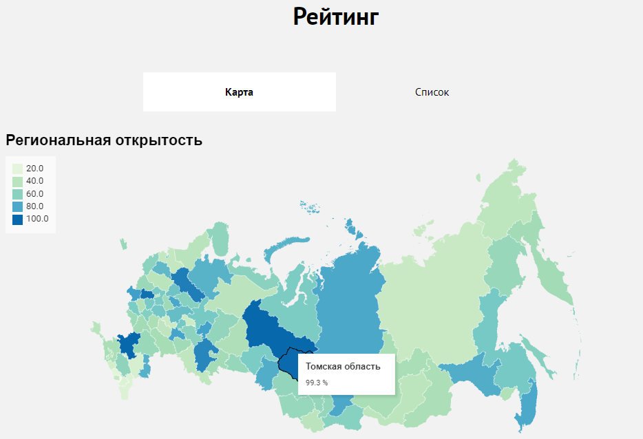 Томские новости, рейтинг сайтов доступность Томская область стала второй в рейтинге открытости сайтов